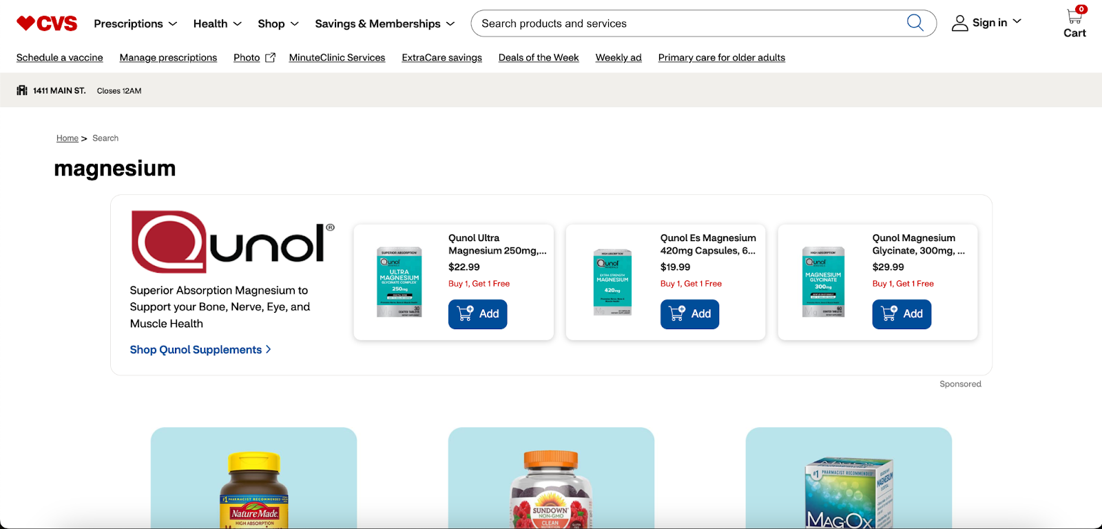 CVS Media Exchange sponsored placements